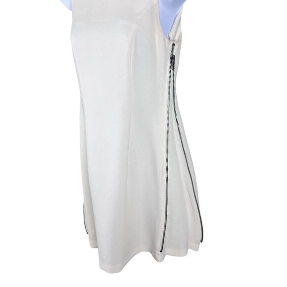 BCBGeneration Womens 4 Cream Shift Dress Multiway Zippers Office Career Wear - Picture 7 of 16